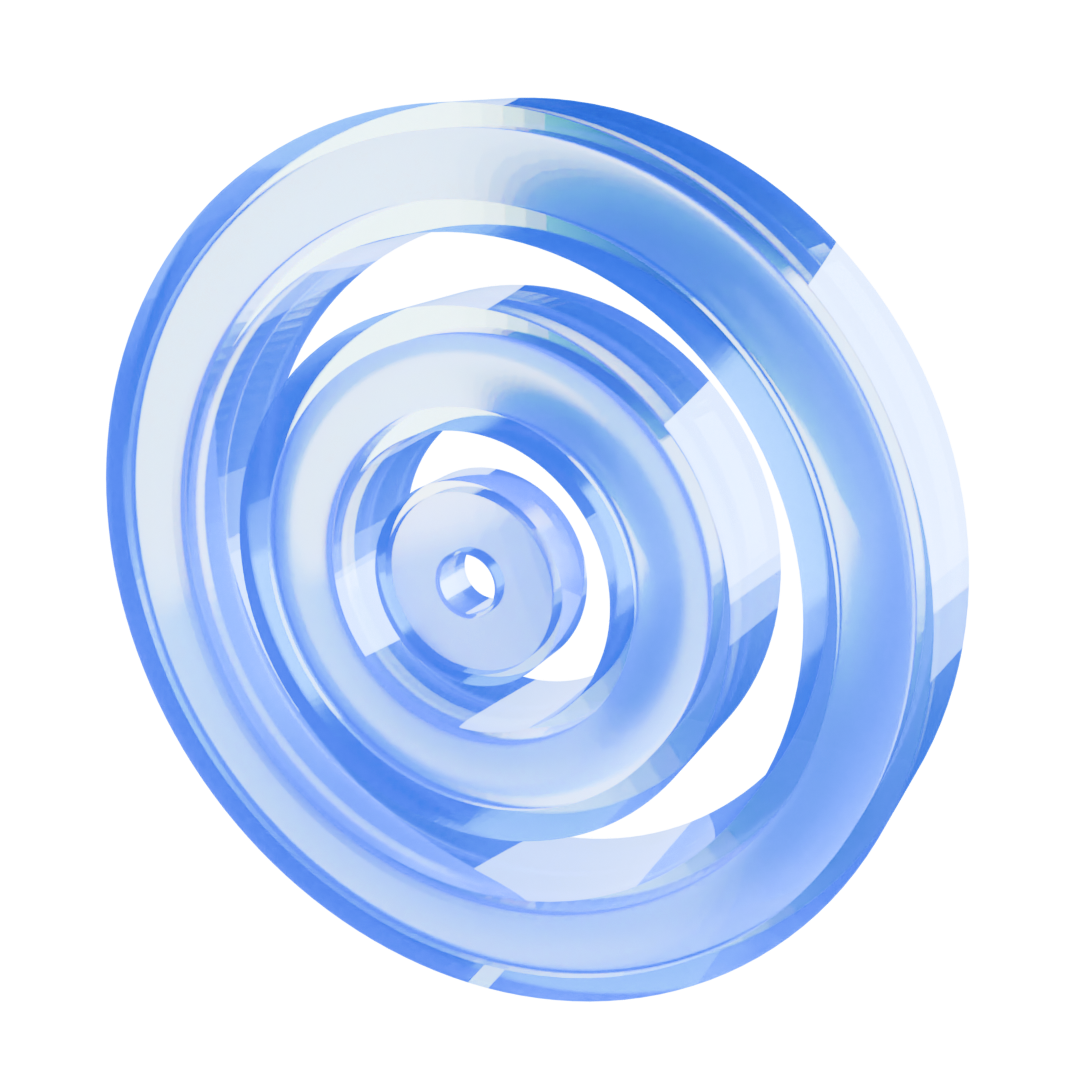 Concentric translucent glass rings