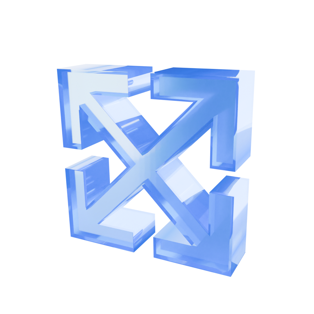 Translucent arrows releasing outward